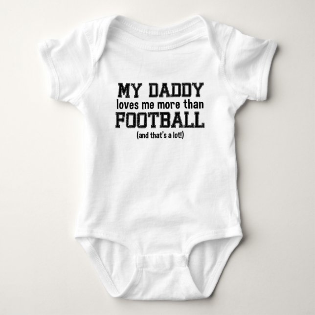 Body Para Bebé Mi papá me ama más que fútbol (Anverso)
