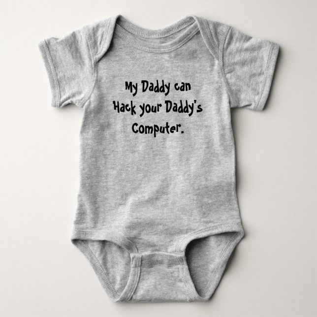 Body Para Bebé Mi papá puede hackear a tu papá (Anverso)