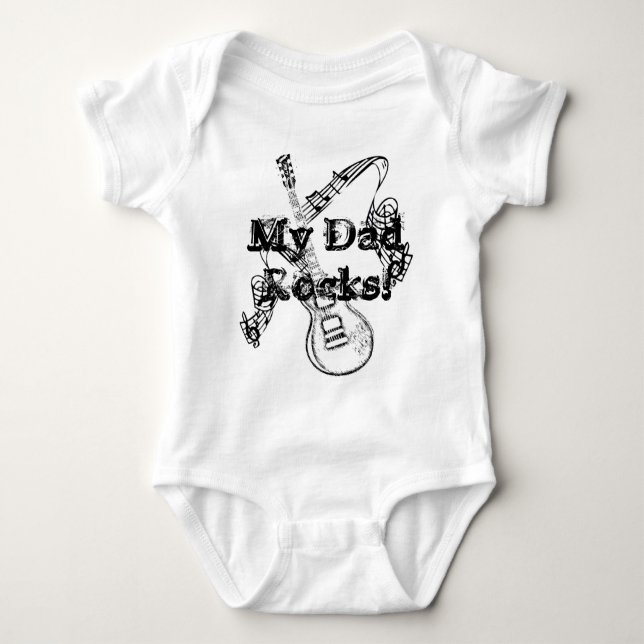 Body Para Bebé Mi papá roca camiseta - Regalo para papá (Anverso)