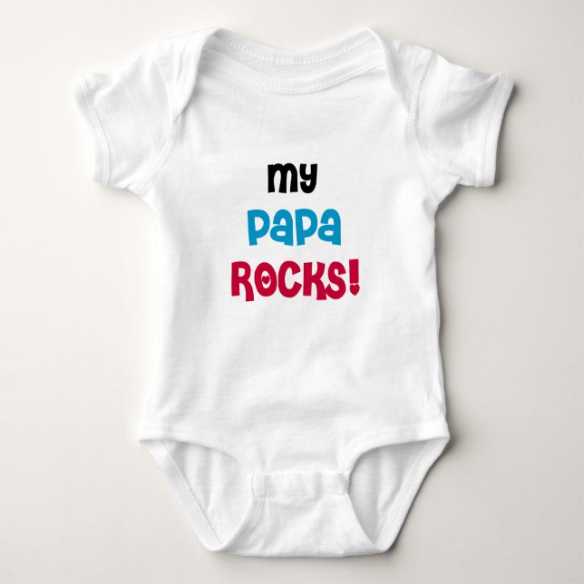 Body Para Bebé Mi papá Rocks (Anverso)