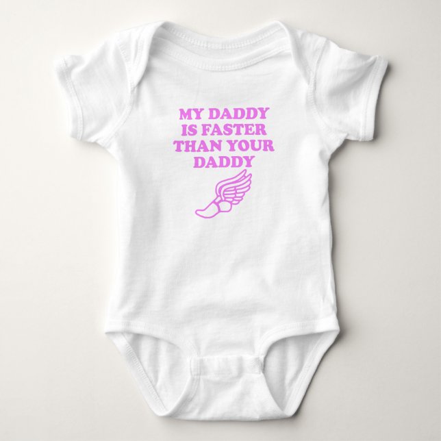 Body Para Bebé Mi Papi Es Más Rápido Que Tu Papi (Anverso)