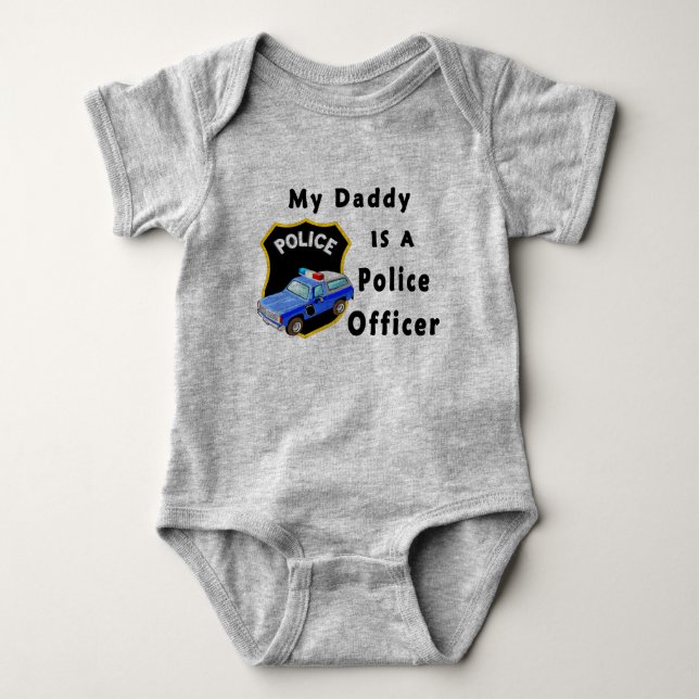 Body Para Bebé Mi Papi Es Oficial De Policía (Anverso)