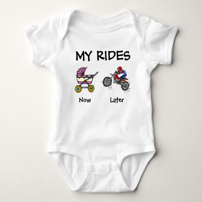 Body Para Bebé Mi paseo motocross Dirt Bike Baby Bodysuit (Anverso)