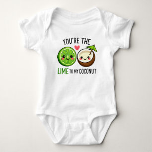 Body Para Bebé Mi pequeño lime y coco tropical baby grow
