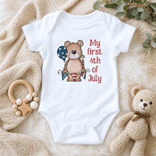 Body Para Bebé Mi Primer 4 de Julio Patriótico