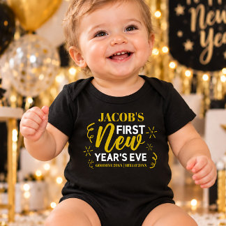 Body Para Bebé Mi primer año nuevo personalizado