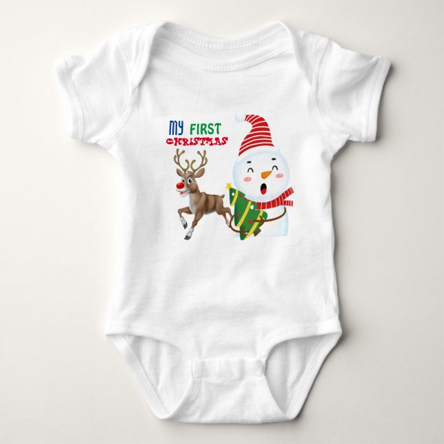 Body Para Bebé Mi primer Baby Bodysuit de Navidad (Anverso)