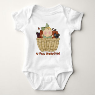 Body Para Bebé Mi primer bebé de Acción de Gracias, GIrl Tees