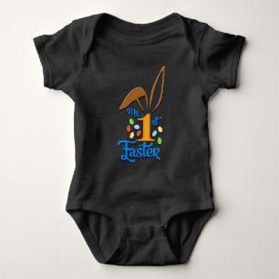 Body Para Bebé Mi primer bebé de Pascua traje negro de bodysuit -