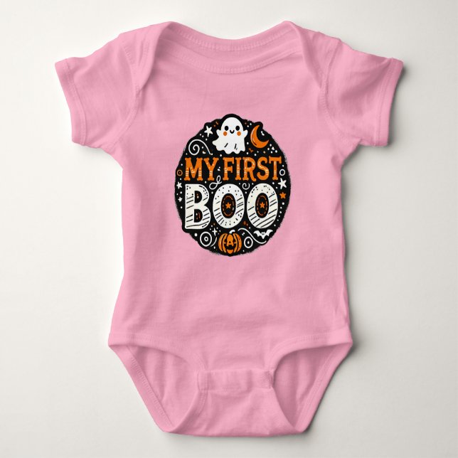 Body Para Bebé Mi primer Boo Halloween (Anverso)