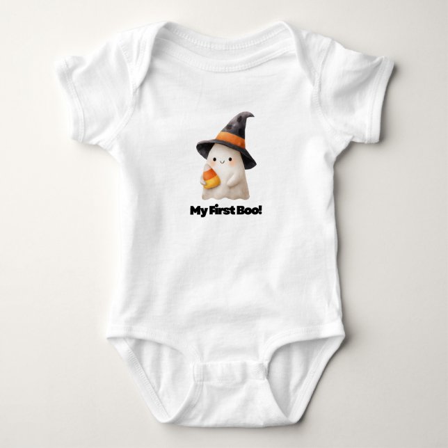 Body Para Bebé ¡Mi Primer Buu! – Bodysuit de Halloween de Fantasm (Anverso)