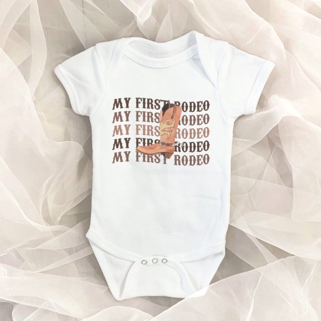 Body Para Bebé Mi primer cumpleaños de Rodeo Cowboy Boot (Subido por el creador)