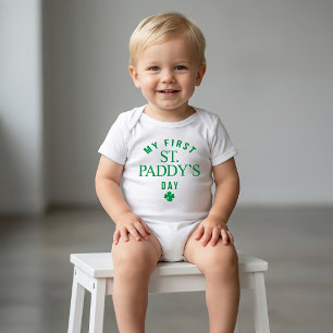 Body Para Bebé Mi primer día de San Patricio bebé - Día de San Pa
