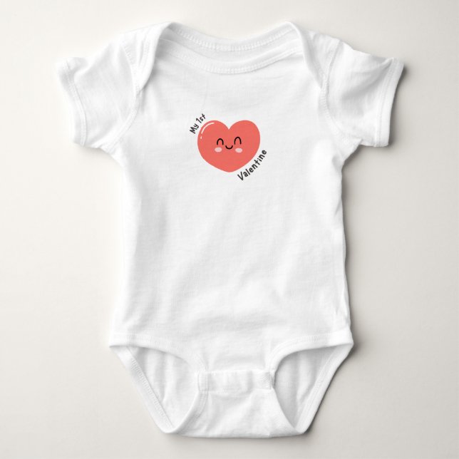 Body Para Bebé Mi primer día de San Valentín 2026  (Anverso)