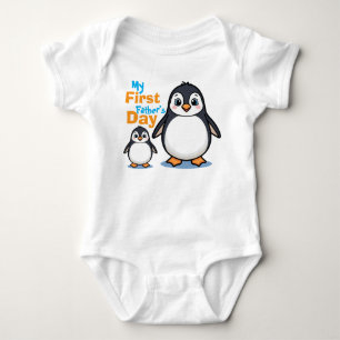Body Para Bebé Mi primer día del padre traje de pingüino bebé