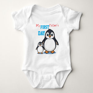Body Para Bebé Mi primer día del padre traje de pingüino bebé