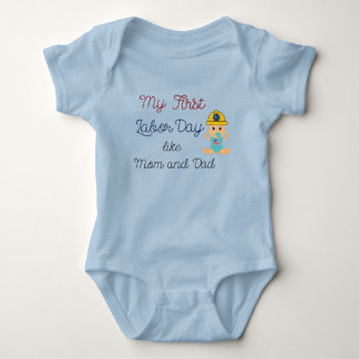 Body Para Bebé mi primer Día del Trabajo como mamá y papá