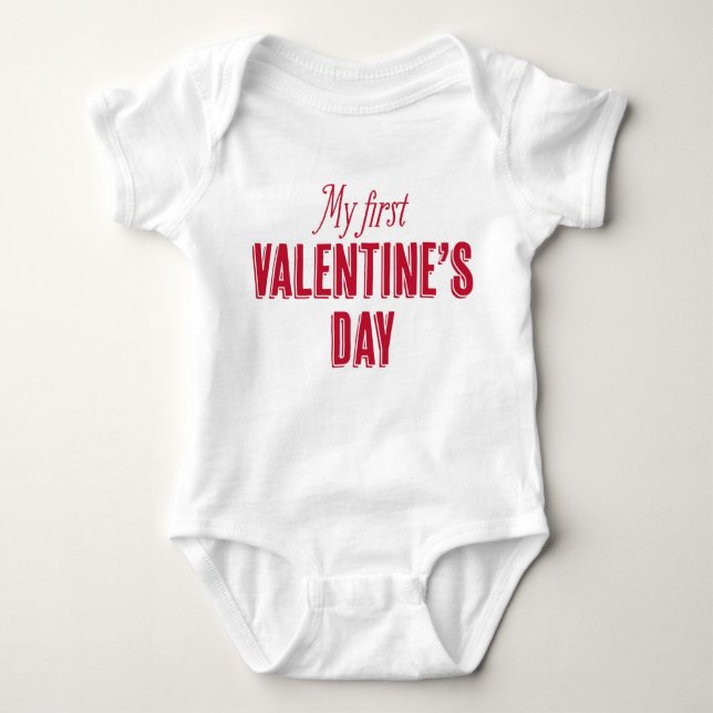 Body Para Bebé Mi primer El día de San Valentín Tee (Anverso)