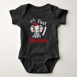 Body Para Bebé Mi Primer Elefante de Navidad Bebé