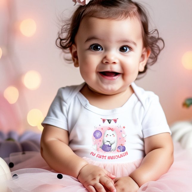 Body Para Bebé Mi primer Halloween bebé niña bodysuit pequeño boo (My first Halloween baby girl little boo bodysuit)