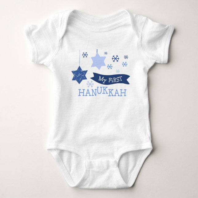 Body Para Bebé Mi primer Hanukkah Baby Bodysuit (Anverso)