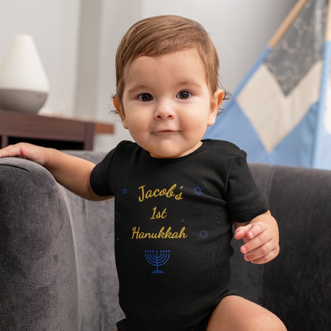 Body Para Bebé Mi primer Hanukkah personalizado (Subido por el creador)
