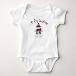 Body Para Bebé Mi Primer Muñeco de Nieve de Navidad