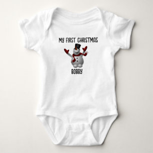 BODY PARA BEBÉ MI PRIMER NAVIDAD CAMISETA PERSONALIZADA DE UNA PI
