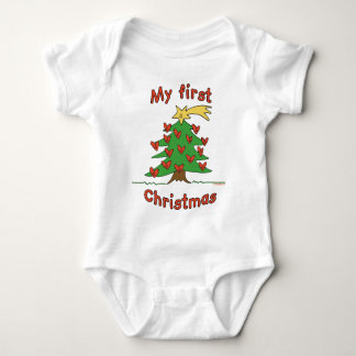 Body Para Bebé Mi primer navidad (diseño feliz del árbol)
