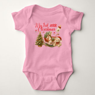 Body Para Bebé Mi Primer Navidad Dulce y Colorido