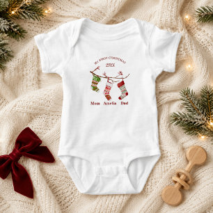 Body Para Bebé Mi Primer Navidad Personalizado