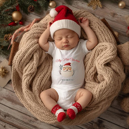 Body Para Bebé Mi Primer Navidad Santa – Personalizado 