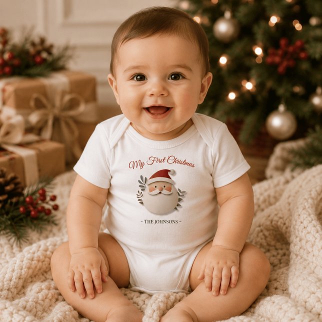 Body Para Bebé Mi Primer Navidad Santa – Personalizado  (Subido por el creador)