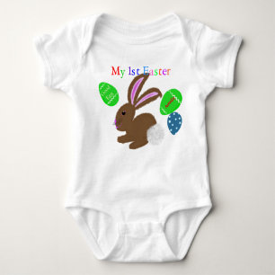 Body Para Bebé Mi primer nombre de conejo conejo conejo de Pascua