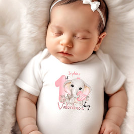 Body Para Bebé Mi primer nombre El día de San Valentín personaliz