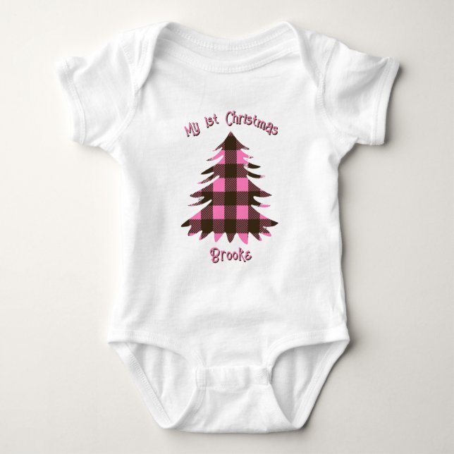 Body Para Bebé Mi primer nombre navideño bebé (Anverso)