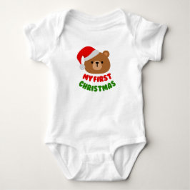 Body Para Bebé Mi primer osito de peluche navideño y sombrero San