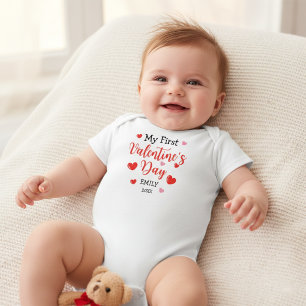 Body Para Bebé Mi primer outfit de bebé en el día de San Valentín