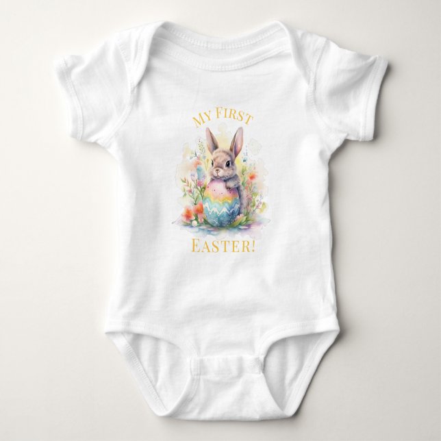 Body Para Bebé Mi primer Pascua Conejito lindo  (Anverso)