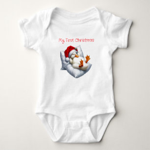 Body Para Bebé Mi primer pato navideño