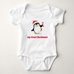 Body Para Bebé Mi primer pingüino de Navidad