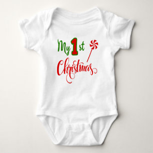 Body Para Bebé Mi primer regalo de navidad dulce Lollipop