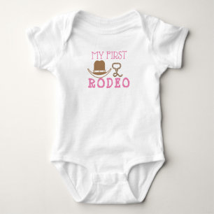 Body Para Bebé Mi Primer Rodeo Cumpleaños Niña 1er Vaquero Occide