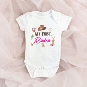 Body Para Bebé Mi Primer Rodeo Vaquero Occidental Cumpleaños 1er 