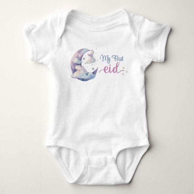 Body Para Bebé ⭐ Mi Primer Romper De Bebé Eid - Agradable Y Cómod (Anverso)