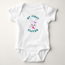 Body Para Bebé Mi Primer Traje Blanco de Easter para Niña