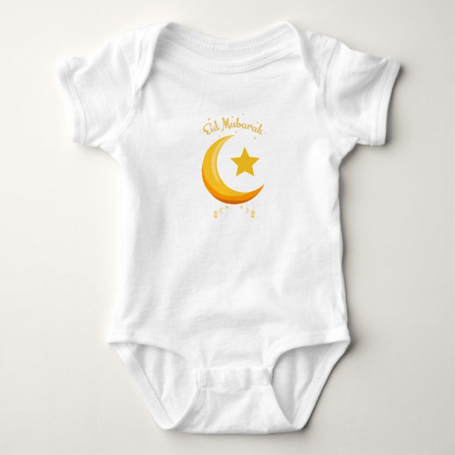 Body Para Bebé Mi primer traje de bebé de la luna de Eid Ramadán (Anverso)