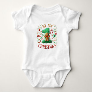 Body Para Bebé Mi primer traje de bodysuit navideño
