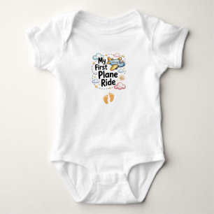 Body Para Bebé Mi primer vuelo, Outfit para viaje en avión, Bebé 