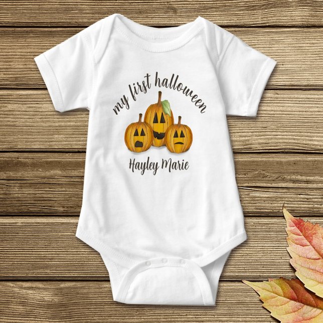 Body Para Bebé Mi primera calabaza de Halloween linda Jack O'lant (Subido por el creador)